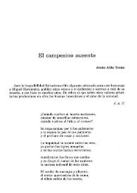 El campesino ausente / Jesús Alda Tesán | Biblioteca Virtual Miguel de Cervantes