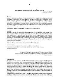 Borges y la deconstrucción del género policial / Ahmed Oubali | Biblioteca Virtual Miguel de Cervantes