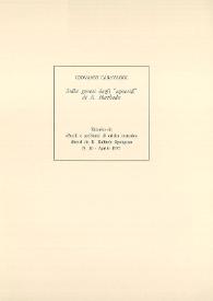 Sulla genesi degli "apocrifi" di A. Machado  / Giovanni Caravaggi | Biblioteca Virtual Miguel de Cervantes