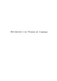 Introducción a las "Poesías" de Unamuno / Manuel Alvar | Biblioteca Virtual Miguel de Cervantes