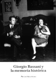 Giorgio Bassani y la memoria histórica  / por José María Herrera Pérez | Biblioteca Virtual Miguel de Cervantes