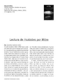 Lectura de Huidobro por Mitre / por Beatriz García Ríos | Biblioteca Virtual Miguel de Cervantes