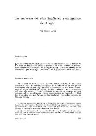 Las encuestas del atlas lingüístico y etnográfico de Aragón / Manuel Alvar | Biblioteca Virtual Miguel de Cervantes