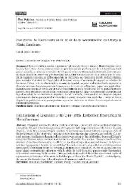 Horizontes de liberalismo en la crisis de la Restauración: de Ortega a María Zambrano  / David Soto Carrasco | Biblioteca Virtual Miguel de Cervantes