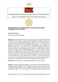 Razón histórica y ontología política: una lectura de "España inteligible" de Julián Marías  / David Soto Carrasco                 | Biblioteca Virtual Miguel de Cervantes