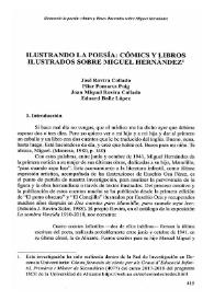 Ilustrando la poesía: cómics y libros ilustrados sobre Miguel Hernández / José Rovira Collado, Pilar Pomares Puig, Joan Miquel Rovira Collado, Eduard Baile López | Biblioteca Virtual Miguel de Cervantes