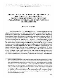 Desde la "Gran ciudad del sueño" a la Editorial Atrapasueños: Miguel Hernández, los cuentos para niños y su legado para futuras generaciones / Francie Cate-Arries | Biblioteca Virtual Miguel de Cervantes