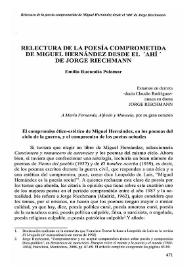 Relectura de la poesía comprometida de Miguel Hernández desde el "ahí" de Jorge Riechmann / Emilio Rucando Palomar | Biblioteca Virtual Miguel de Cervantes