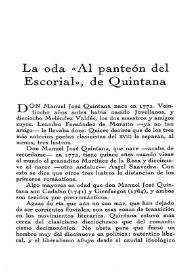 La oda "Al panteón del Escorial", de Quintana / Leopoldo de Luis | Biblioteca Virtual Miguel de Cervantes