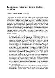 La visión de Dios por Luisito Cadalso en "Miau" / Geoffrey Ribbans | Biblioteca Virtual Miguel de Cervantes