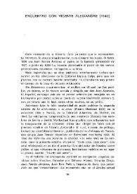 Encuentro con Vicente Aleixandre (1940)  / Carmen Conde | Biblioteca Virtual Miguel de Cervantes
