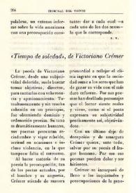 "Tiempo de soledad", de Victoriano Crémer  / L. de L. | Biblioteca Virtual Miguel de Cervantes