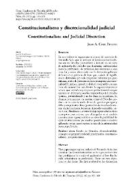 Constitucionalismo y discrecionalidad judicial / Juan A. Cruz Parcero | Biblioteca Virtual Miguel de Cervantes