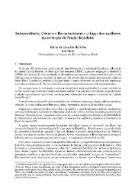 Independência, gênero e reconhecimento: o lugar das mulheres na invenção da Nação Brasileira / Maria de Lourdes da Silva, Lia Faria     | Biblioteca Virtual Miguel de Cervantes