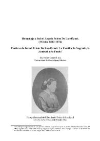 Poéticas de Isabel Prieto de Landázuri: La familia, lo sagrado, la amistad y la patria / María Esther Gómez Loza | Biblioteca Virtual Miguel de Cervantes