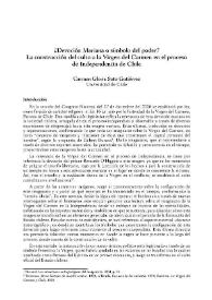 ¿Devoción mariana o símbolo del poder? La construcción del culto a la Virgen del Carmen en el proceso de independencia de Chile / Carmen Gloria Soto Gutiérrez     | Biblioteca Virtual Miguel de Cervantes