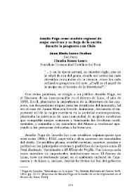 Amalia Puga como modelo regional de mujer escritora y su forja de la nación durante la posguerra con Chile / Anna Maria Lauro Paolino, Claudia Rosas Lauro
 | Biblioteca Virtual Miguel de Cervantes