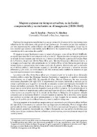 Mujeres cuyanas en tiempos revueltos, su inclusión comprometida y su exclusión en el imaginario (1810-1840) / Ana T. Fanchin, Patricia N. Sánchez     | Biblioteca Virtual Miguel de Cervantes