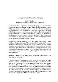 Las mujeres en la Guerra del Paraguay (1865-1870) / Berta Wexler | Biblioteca Virtual Miguel de Cervantes
