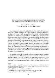 Rosa Campusano: las mujeres en la política en el proceso de independencia del Perú / Diana Miloslavich Túpac     | Biblioteca Virtual Miguel de Cervantes