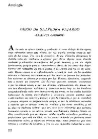 Diego de Saavedra Fajardo "Fallimur opinione" / por Mariano Baquero Goyanes | Biblioteca Virtual Miguel de Cervantes
