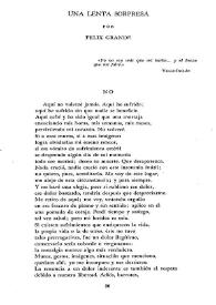 Una lenta sorpresa / por Félix Grande | Biblioteca Virtual Miguel de Cervantes