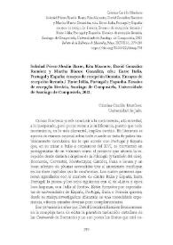 Soledad Pérez-Abadín Barro, Rita Marnoto, David González
Ramírez y Martha Blanco González, eds.: "Entre Italia,
Portugal y España: ensayos de recepción literaria. Ensayos de
recepción literaria - Entre Itália, Portugal y Espanha. Ensaios
de recepção literária", Santiago de Compostela, Universidade
de Santiago de Compostela, 2021. [Reseña bibliográfica] / Cristina Castillo Martínez  | Biblioteca Virtual Miguel de Cervantes