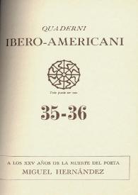Quaderni Ibero-Americani. Núm. 35-36, 1968 | Biblioteca Virtual Miguel de Cervantes
