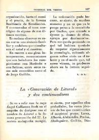 La "Generación de Litoral" y dos continuadores / L. de L.  | Biblioteca Virtual Miguel de Cervantes