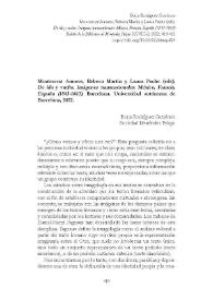 Montserrat Amores, Rebeca Martín y Laura Pache (eds).
"De ida y vuelta. Imágenes transnacionales: México, Francia,
España (1843-1863)". Barcelona. Universidad autónoma de
Barcelona, 2022 [reseña bibliográfica] / Borja Rodríguez Gutiérrez  | Biblioteca Virtual Miguel de Cervantes