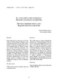 La clave crítica bien temperada: Baquero Goyanes en su partitura / Vicente Cervera Salinas | Biblioteca Virtual Miguel de Cervantes