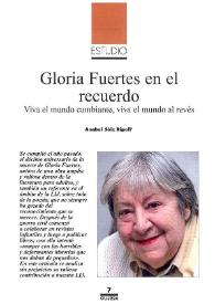 Gloria Fuertes en el recuerdo : viva el mundo cambiante, viva el mundo al revés / Anabel Sáiz Ripoll | Biblioteca Virtual Miguel de Cervantes