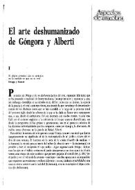 El arte deshumanizado de Góngora y Alberti    / Loreto Busquets   | Biblioteca Virtual Miguel de Cervantes