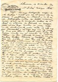Carta de Miguel de Unamuno a Jose Enrique Rodó. Salamanca, 13 de diciembre de 1900 | Biblioteca Virtual Miguel de Cervantes