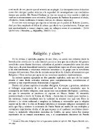 Religión y clero  / María José Porro Herrera | Biblioteca Virtual Miguel de Cervantes