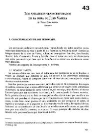 Los andaluces transculturados de la obra de Juan Valera  / M.ª Teresa Luna Roldán | Biblioteca Virtual Miguel de Cervantes