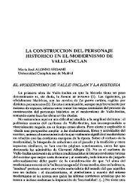 La construcción del personaje histórico en el modernismo de Valle-Inclán / María José Alonso Seoane | Biblioteca Virtual Miguel de Cervantes