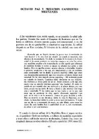 Octavio Paz y nuestros candentes mestizajes  / Manuel Andújar  | Biblioteca Virtual Miguel de Cervantes