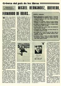 Miguel Hernández, Quevedo, Fernando de Rojas... / Jacinto López Gorgé  | Biblioteca Virtual Miguel de Cervantes