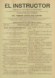 El Instructor : Periódico científico y literario consagrado á la difusión de las Ciencias Agrícolas y sus ramos anexos. Año XIV, núm. 3, julio de 1897 | Biblioteca Virtual Miguel de Cervantes
