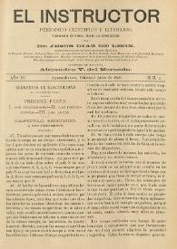 El Instructor : Periódico científico y literario consagrado á la difusión de las Ciencias Agrícolas y sus ramos anexos. Año XV, núm. 2, junio de 1898 | Biblioteca Virtual Miguel de Cervantes