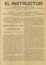 El Instructor : Periódico científico y literario consagrado á la difusión de las Ciencias Agrícolas y sus ramos anexos. Año XVII, núm. 5, septiembre de 1900 | Biblioteca Virtual Miguel de Cervantes