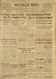 Mercurio. Año I, núm. 268, viernes 11 de marzo de 1921 | Biblioteca Virtual Miguel de Cervantes
