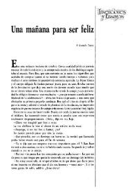 Una mañana para ser feliz  / Liliana Heker  | Biblioteca Virtual Miguel de Cervantes