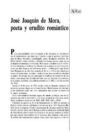 José Joaquín de Mora, poeta y erudito romántico / Eugenio Cobo  | Biblioteca Virtual Miguel de Cervantes