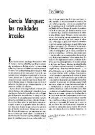 García Márquez: las realidades irreales  / Francisco José Cruz Pérez | Biblioteca Virtual Miguel de Cervantes