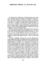 Meditatio poética de Octavio Paz  / Zdenek Kuorim  | Biblioteca Virtual Miguel de Cervantes
