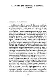 La poesía que provoca y convoca y alienta / Jacinto Luis Guereña  | Biblioteca Virtual Miguel de Cervantes