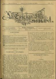 La Enseñanza Moderna : Revista Pedagógica. Tomo I, segunda época, núm. 30, 8 de febrero de 1908 | Biblioteca Virtual Miguel de Cervantes