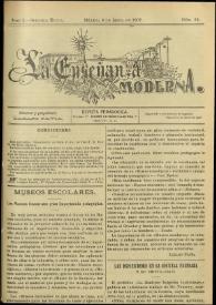 La Enseñanza Moderna : Revista Pedagógica. Tomo I, segunda época, núm. 38, 8 de abril de 1908 | Biblioteca Virtual Miguel de Cervantes